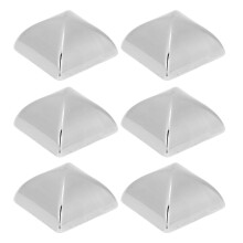 20 Stück 18mm Zinklegierung Quadratpyramiden-Nieten für Lederarbeiten, Silber
