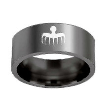 (7,Black)New Trendy James Bond 007 Spectre Ring Men S Ring Fashion Metal Polished Ghost Pattern Ring Accessories Party Jewelry