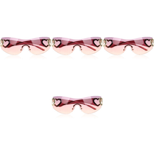 4Pcs Óculos De Sol Sem , Lentes Sem , Para 2