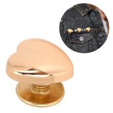 20 Stück Goldene Herz-Teardrop-Nieten 10mm Metall-Deko für Lederprojekte