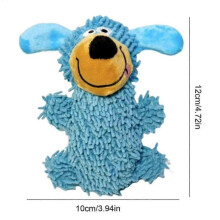 (Blue) Dog Toys Chewers Cartoon Dog Plush Toys Pet Chew Games Pet Supplies Soft Doll For Small Medium Large Breed Indoor Outdoor-Yellow