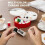 (Red) Sewing Box Rotating Magnetic Sewing Kit Rotatable Multi-Layered Organizer Thread Assortment Kit 5