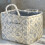 Foldable Cotton Storage Box Multi-Small pink flowers w 6