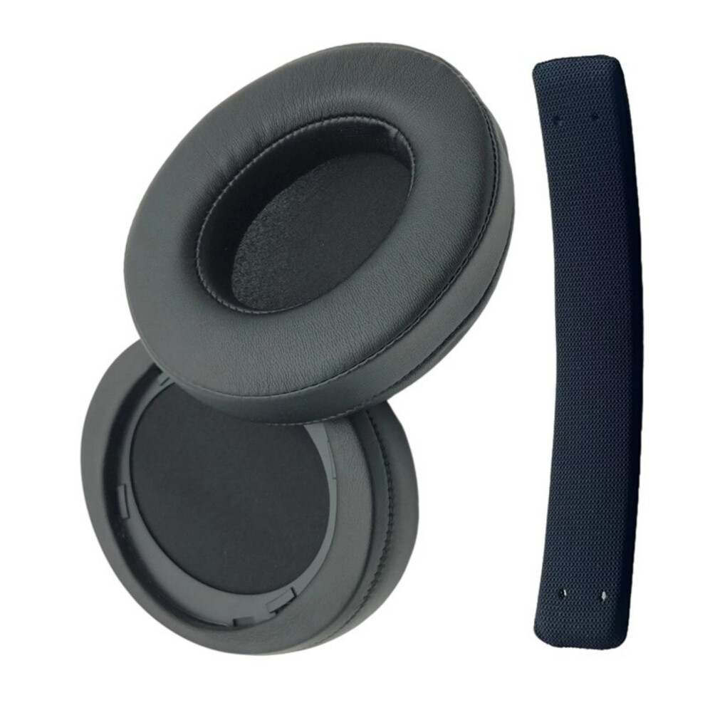 1 Pair Ear Pad Replacement Earpad Cover- Protein Leathe Black 7754000497133
