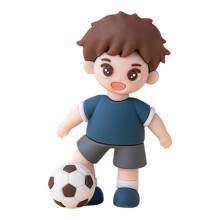 Approximately 10cm Soccer Boy Cake-Soft rubber football