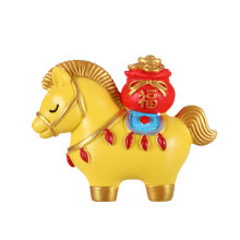Chinese Horse Resin Desktop Ornament Cartoon-Be blessed soon