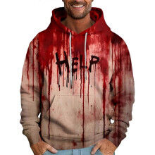 (XXL, E) Men'S Tops Sweatshirts Horror Elements Halloween Theme Prints Hooded Sweatshirts Men'S Tops Festive Atmosphere