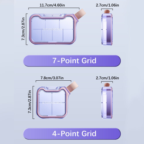 Large Capacity Weekly Pills Organizers-4 Translucent white 2