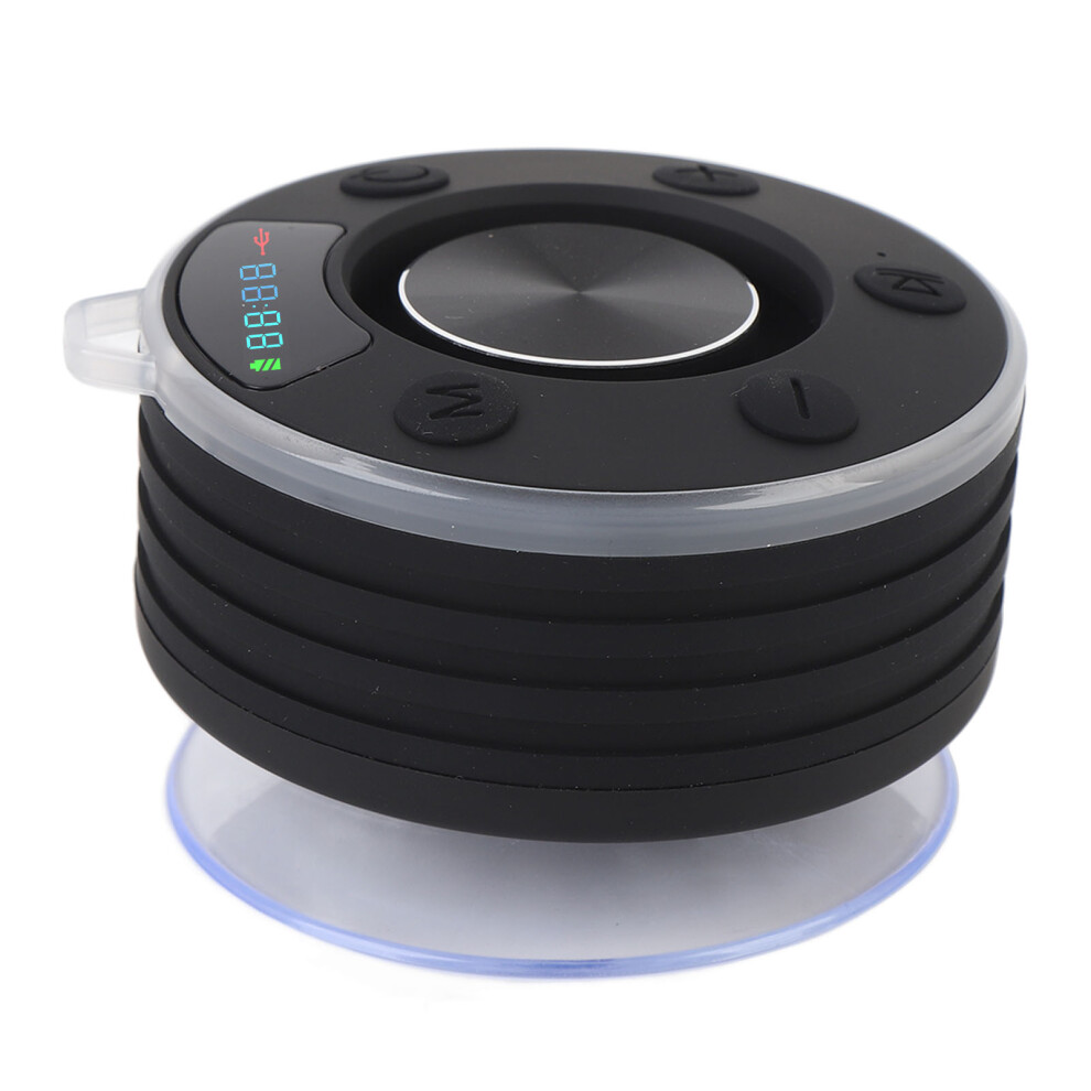 Ipx7 Waterproof Bluetooth Shower Speaker With Rgb 600Mah Light/Black 8451364369067