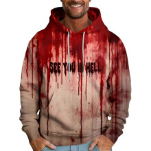 (XXL, F) Men'S Tops Sweatshirts Horror Elements Halloween Theme Prints Hooded Sweatshirts Men'S Tops Festive Atmosphere