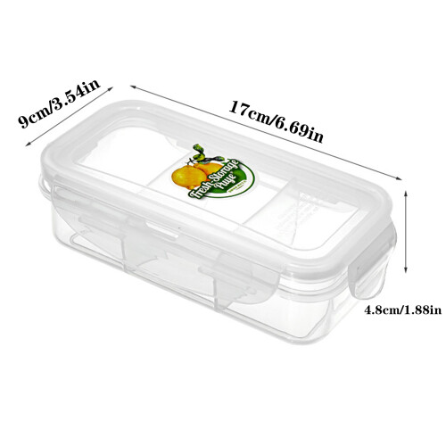 Sealed Storage Container Triple Divided For Freshness Produce 2
