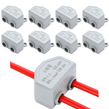 Electrical Connectors 8 Pack 1 In 2 Compact Splicing Connectors, 60A Brass Quick Terminal Block Cable Splice