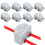 Electrical Connectors 8 Pack 1 In 2 Compact Splicing Connectors, 60A Brass Quick Terminal Block Cable Splice 1