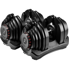 Homeology Strongology Home Fitness Adjustable Smart Dumbbell Pair from 5kg to 40kg Training Weights in Black