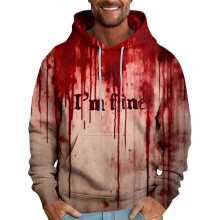 (XXL, C) Men'S Tops Sweatshirts Horror Elements Halloween Theme Prints Hooded Sweatshirts Men'S Tops Festive Atmosphere