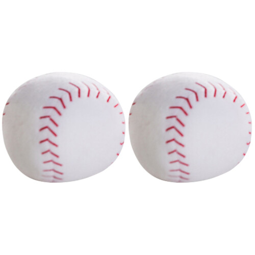 2 Stuks Voice Controlled Baby Rammelaar Baseballvorm (Wit) 1