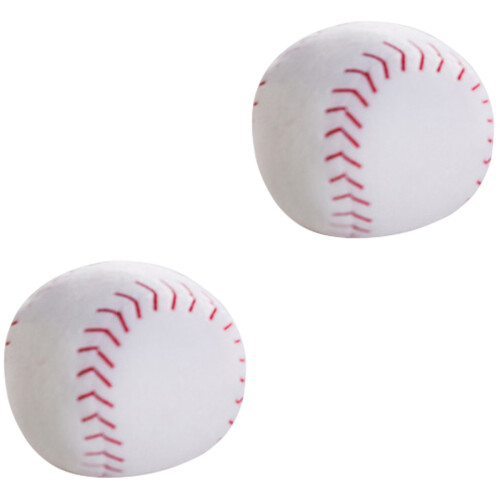 2 Stuks Voice Controlled Baby Rammelaar Baseballvorm (Wit) 2