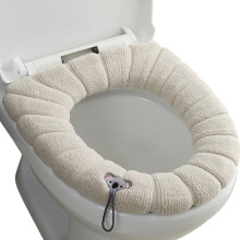 Winter Toilet Seat Cover Soft Fiber Quick Installation Handle-2
