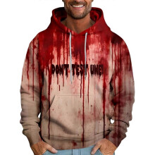 (XL, A) Men'S Tops Sweatshirts Horror Elements Halloween Theme Prints Hooded Sweatshirts Men'S Tops Festive Atmosphere