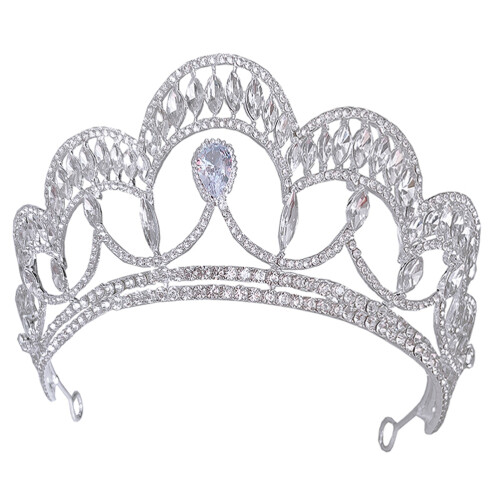 2Stk Krone Tiara Braut Stirnband