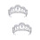 2Stk Krone Tiara Braut Stirnband 9