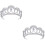 2Stk Krone Tiara Braut Stirnband 8