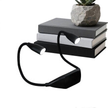 (Black) Book Reading Battery Powered 3 Color 9-Brightness Dimmable Wearable Neck Light For Knitting Crocheting Crafting