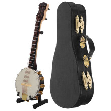2 Conjuntos De Enfeite De Banjo Madeira Com Estojo