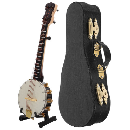2 Conjuntos De Enfeite De Banjo Madeira Com Estojo