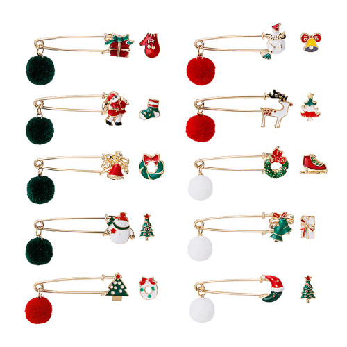 30 Sets Klassieke Kerstbroches Kledingaccessoires Feestattributen