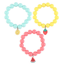 6 Pulseiras Com Pingentes De E Para Crianças