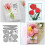 3 Folhas Ferro Design Flor Tulipa Para Artesanato 6