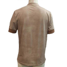 (S, Navy blue) Men's Retro Lace-up Short-sleeved T-shirt, Oversized Loose Business Casual Top Fashionable Street