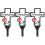 3 Unidades Cruz De Cemitério Metal Com Para 6