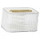 (transparent white)For Tissue Box Rounded Edge  For Tissue Dispenser For Dormitory Bathroom 2