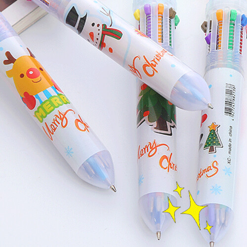 Πολύχρωμα στυλό με θέμα τις γιορτές, ανασυρόμενα, πρωτοποριακά εργαλεία γραφής, 10 1