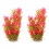 2Pcs Decoração De Planta Aquática, Grama Falsa Para E 2