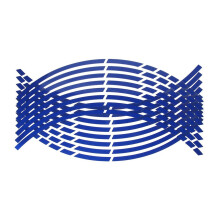 Sticker 16 Pieces Wheel Strips 1519 Inch Reflective Rim Tape Blue For Motorcycle Car Bicycle Hub Decals