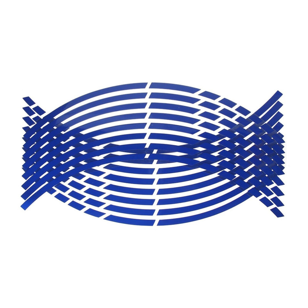 Sticker 16 Pieces Wheel Strips 1519 Inch Reflective Rim Tape For Motorcycle Car Bicycle Hub Decals Blue 9067246103972