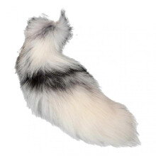 (Imported Cross Fox b)Fluffy Sunny Fox Tail Keychain Handbag Accessory Key Chain Ring Hook Tassels For Key Purse Handbags Backpacks