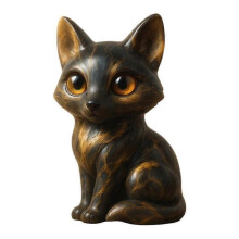(Black) Animal Statue Big-Eyed Animal Resin Statue Desk Decorations For Bookshelf Bedroom Desktop Entryway Display Shelf Party Mantel-Red