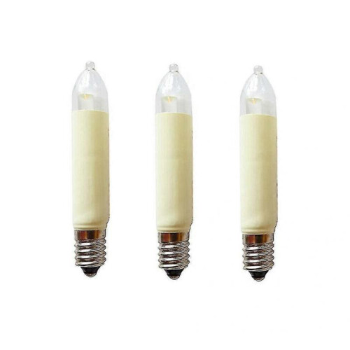 (B 20pcs)20pcs E10 Led Candle Lamp Small Socket Plug 8-55v 0.1-0.2w Length 65mm Replacement Lamp