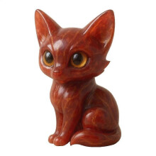 (Red) Animal Statue Big-Eyed Animal Resin Statue Desk Decorations For Bookshelf Bedroom Desktop Entryway Display Shelf Party Mantel-Red