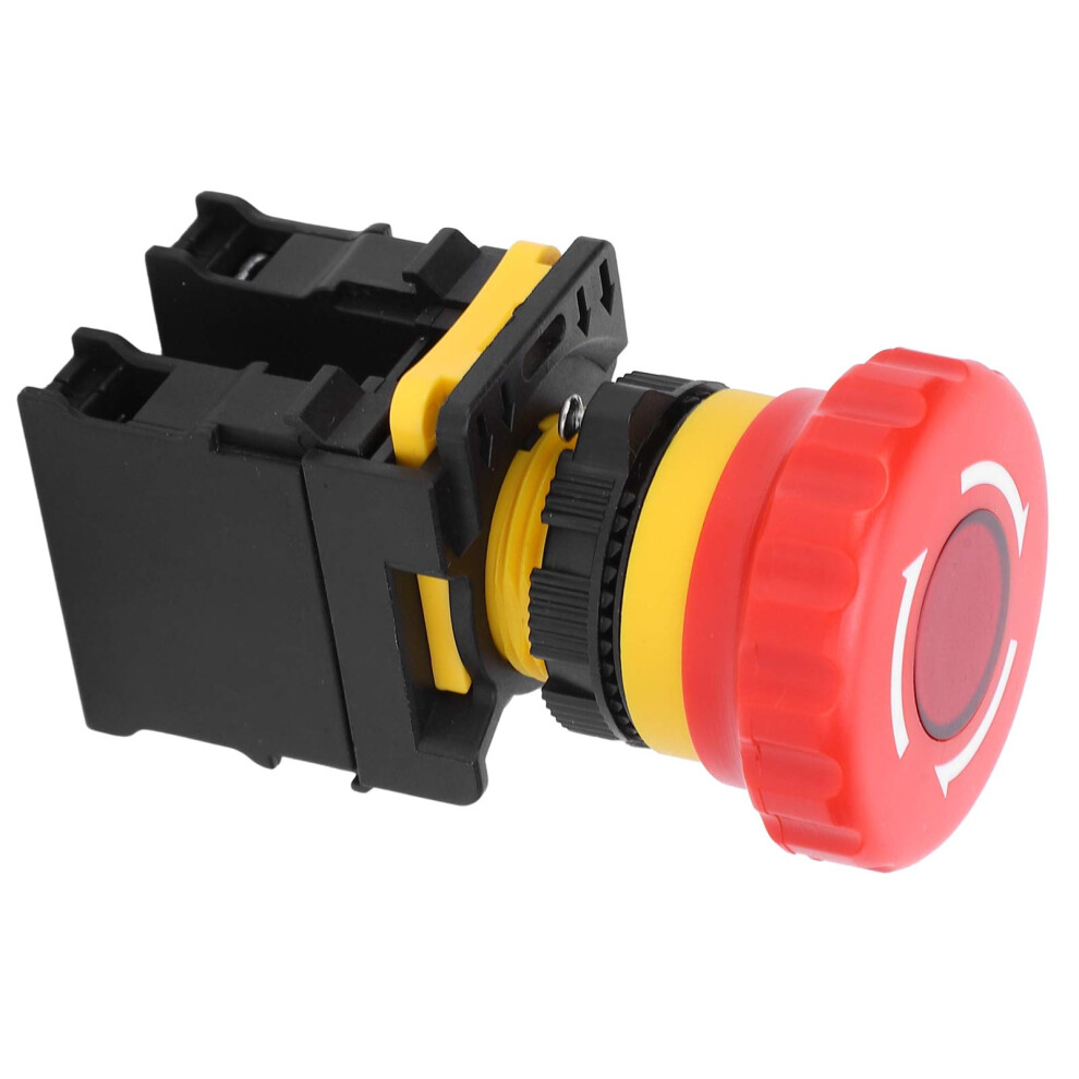 Emergency Stop Button Switch 10A 600V Red Manual Switch Flame Retardant Material Industrial Electrical Safety 9323874248165