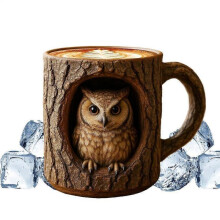(B) 3D Coffee Cup 11 Oz Tree Hole Animal Tea Mug Reusable Cups For Morning Routine Work Relaxing Moments Home Birthday Party-B