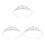 3 Teiliges Braut Haarreif Set Mit 2