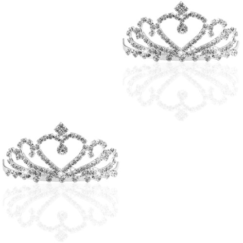 2Stk. Braut Krone/Diadem/Stirnband Mit (Silber) 2