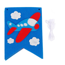3St Zugfahnen Flugzeug-Partydekoration Nichtgewebte