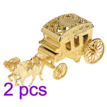 2Stk. Hochzeitskutsche Gastgeschenkboxen Für (Gold)