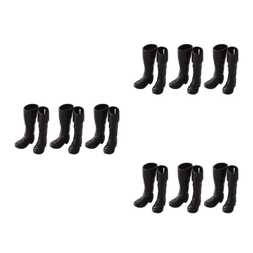 9Pares Mini Botas Pretas Acessórios Decorativos Para Casa Mini 2